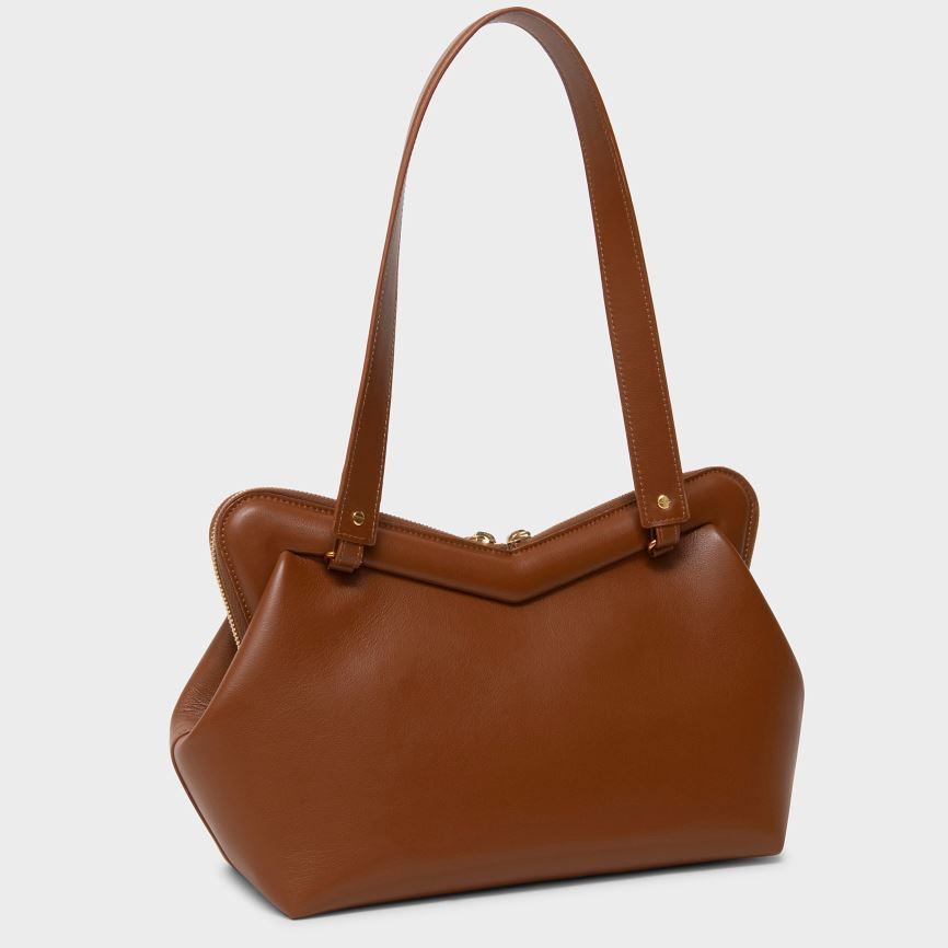 Women's Mansur Gavriel M Frame Shoulder Bags Brown | AU 287MJV